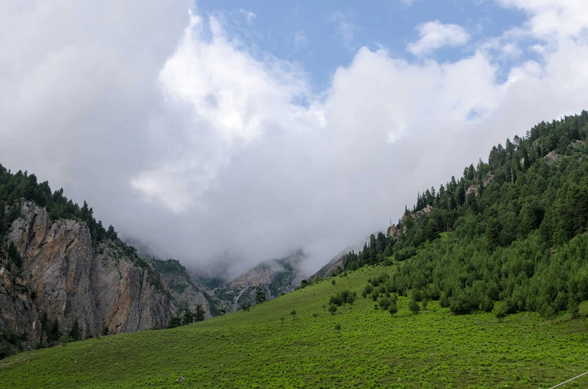 Baltal Kashmir mountain landscape, selected for the Amarnath Yatra By Helicopter journey